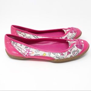 Coach Dannie Pink Graffiti Ballet Flats - 8